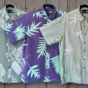 Sig Zane Button Up Aloha Shirts, Bundle of 3, Small